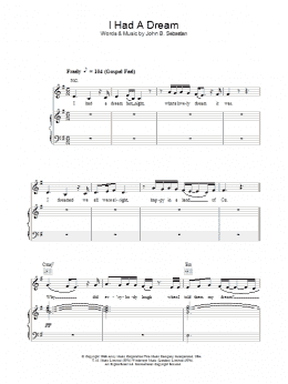 page one of I Had A Dream (Piano, Vocal & Guitar Chords)