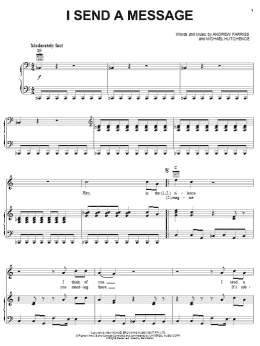 page one of I Send A Message (Piano, Vocal & Guitar Chords (Right-Hand Melody))