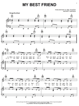 page one of My Best Friend (Piano, Vocal & Guitar Chords (Right-Hand Melody))