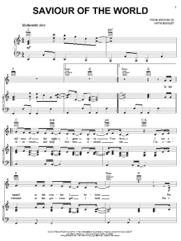 page one of Saviour Of The World (Piano, Vocal & Guitar Chords (Right-Hand Melody))