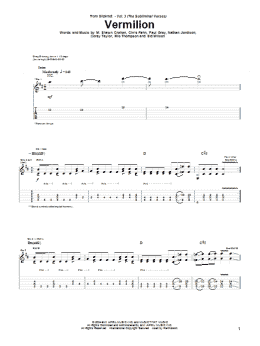page one of Vermilion (Guitar Tab)