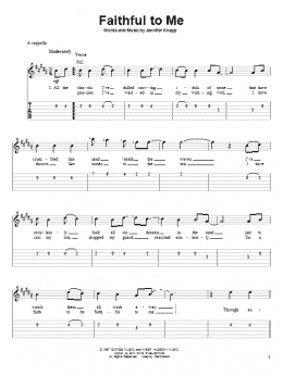 page one of Faithful To Me (Easy Guitar Tab)