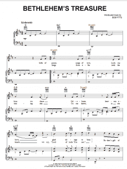 page one of Bethlehem's Treasure (Piano, Vocal & Guitar Chords (Right-Hand Melody))