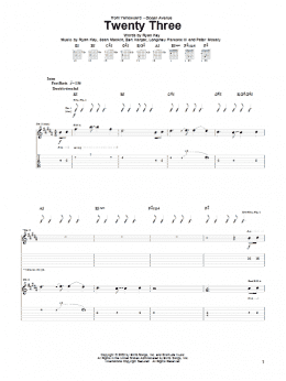 page one of Twenty Three (Guitar Tab)