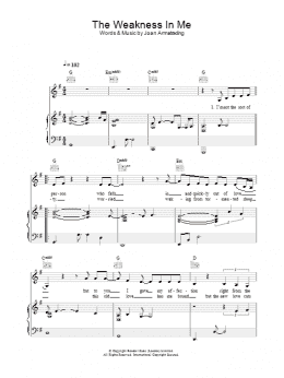 page one of The Weakness In Me (Piano, Vocal & Guitar Chords)