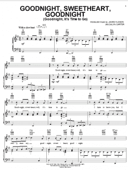 page one of Goodnight, Sweetheart, Goodnight (Goodnight, It's Time To Go) (Piano, Vocal & Guitar Chords (Right-Hand Melody))