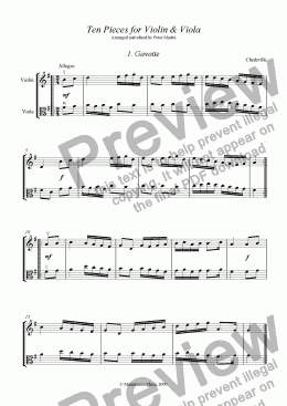 page one of 10 Pieces for Violin & Viola