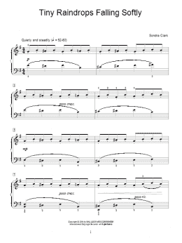 page one of Tiny Raindrops Falling Softly (Educational Piano)