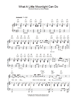 page one of What A Little Moonlight Can Do (Piano, Vocal & Guitar Chords)