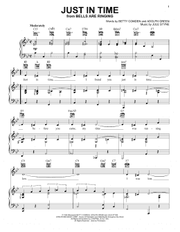 page one of Just In Time (Piano, Vocal & Guitar Chords (Right-Hand Melody))
