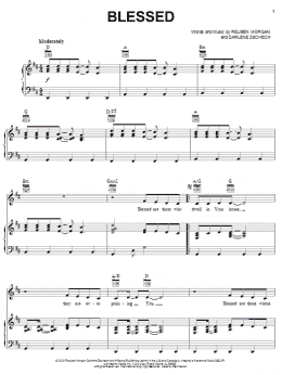 page one of Blessed (Piano, Vocal & Guitar Chords (Right-Hand Melody))
