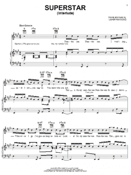 page one of Superstar (Interlude) (Piano, Vocal & Guitar Chords (Right-Hand Melody))