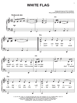 page one of White Flag (Easy Piano)