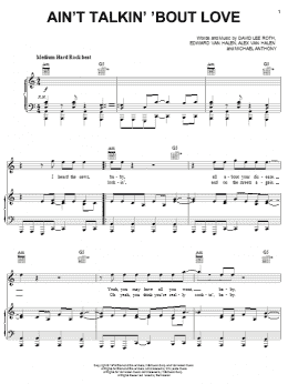 page one of Ain't Talkin' 'Bout Love (Piano, Vocal & Guitar Chords (Right-Hand Melody))