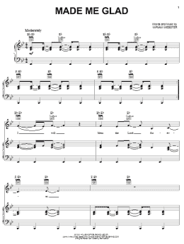 page one of Made Me Glad (Piano, Vocal & Guitar Chords (Right-Hand Melody))