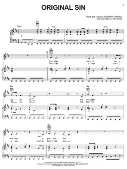 page one of Original Sin (Piano, Vocal & Guitar Chords (Right-Hand Melody))