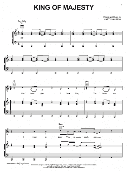 page one of King Of Majesty (Piano, Vocal & Guitar Chords (Right-Hand Melody))