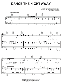 page one of Dance The Night Away (Piano, Vocal & Guitar Chords (Right-Hand Melody))