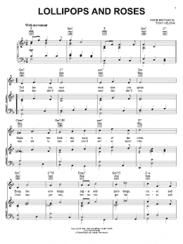 page one of Lollipops And Roses (Piano, Vocal & Guitar Chords (Right-Hand Melody))