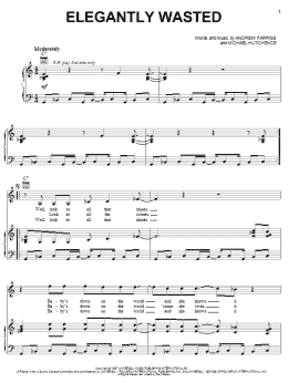 page one of Elegantly Wasted (Piano, Vocal & Guitar Chords (Right-Hand Melody))