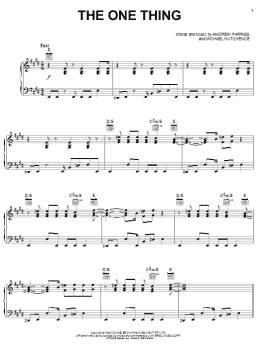 page one of The One Thing (Piano, Vocal & Guitar Chords (Right-Hand Melody))