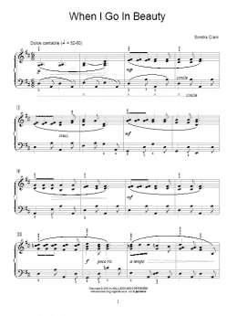 page one of When I Go In Beauty (Educational Piano)