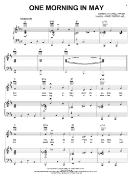 page one of One Morning In May (Piano, Vocal & Guitar Chords (Right-Hand Melody))