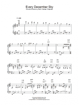 page one of Every December Sky (Piano, Vocal & Guitar Chords)
