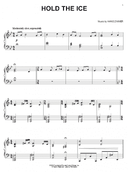 page one of Hold The Ice (Piano Solo)