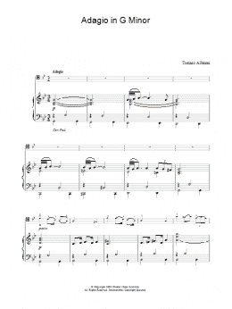 page one of Adagio In G Minor (Piano Solo)