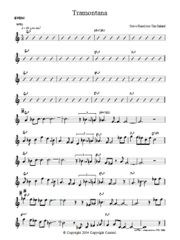 page one of Tramontana (Soprano Sax Solo)