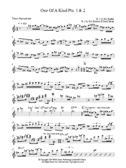 page one of One Of A Kind Pts. 1 & 2 (Tenor Sax Solo)