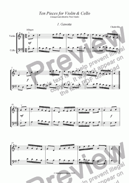 page one of 10 Pieces for Violin & Cello