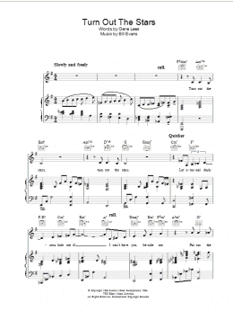 page one of Turn Out The Stars (Piano, Vocal & Guitar Chords)