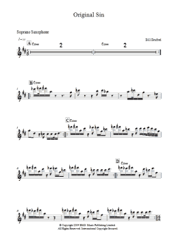 page one of Original Sin (Soprano Sax Solo)