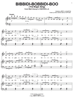 page one of Bibbidi-Bobbidi-Boo (The Magic Song) (from Cinderella) (Piano & Vocal)
