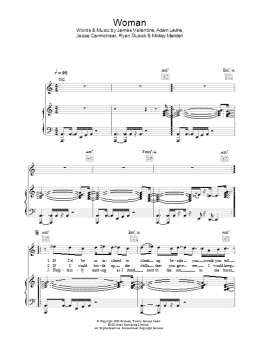 page one of Woman (Piano, Vocal & Guitar Chords)