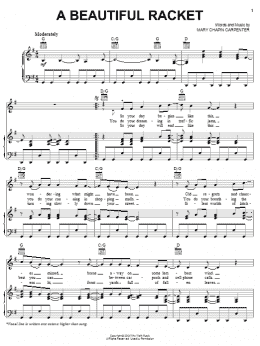 page one of Beautiful Racket (Piano, Vocal & Guitar Chords (Right-Hand Melody))
