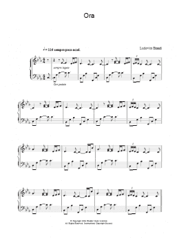 page one of Ora (Piano Solo)
