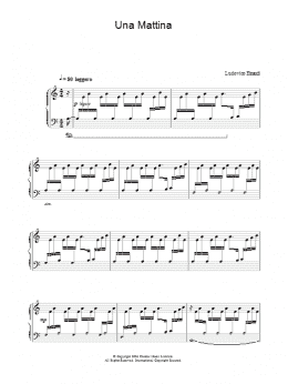 page one of Una Mattina (Piano Solo)