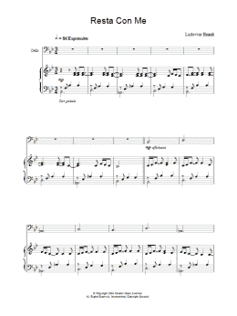 page one of Resta Con Me (Piano Solo)
