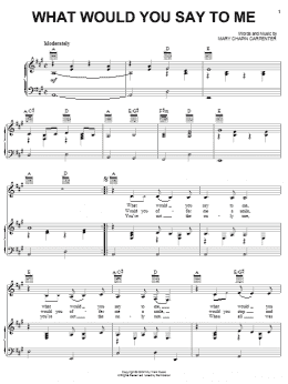page one of What Would You Say To Me (Piano, Vocal & Guitar Chords (Right-Hand Melody))