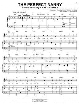 page one of The Perfect Nanny (Piano & Vocal)