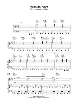 page one of Messiah Ward (Piano, Vocal & Guitar Chords)