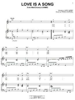 page one of Love Is A Song (Piano & Vocal)