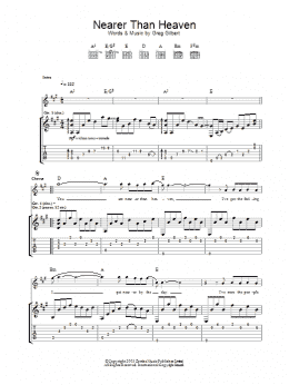 page one of Nearer Than Heaven (Guitar Tab)