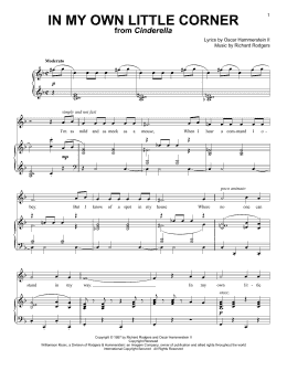 page one of In My Own Little Corner (from Cinderella the Musical) (Piano & Vocal)