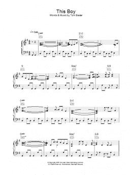 page one of This Boy (Piano, Vocal & Guitar Chords)
