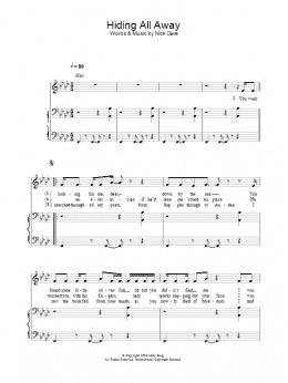 page one of Hiding All Away (Piano, Vocal & Guitar Chords)