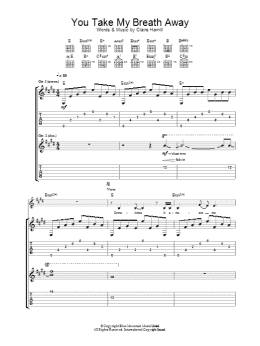 page one of You Take My Breath Away (Guitar Tab)